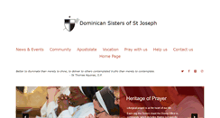 Desktop Screenshot of dominicansistersofstjoseph.org