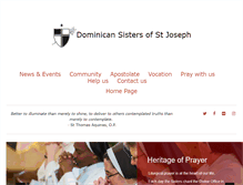 Tablet Screenshot of dominicansistersofstjoseph.org